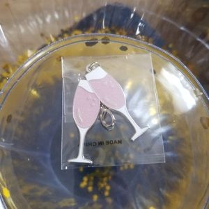 Ipsy champagne glasses charm